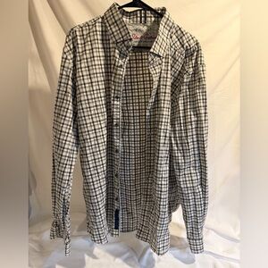 Robert Graham Black and White Plaid Shirt